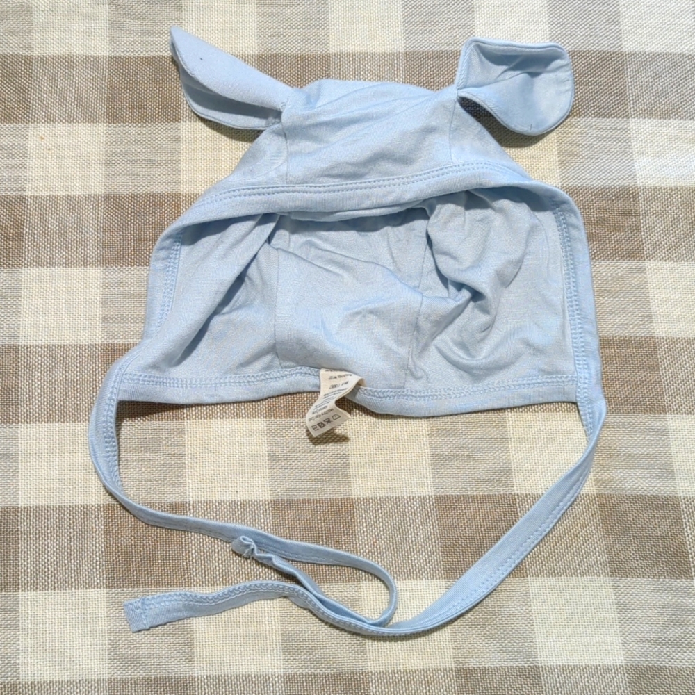 6-12M Kate Quinn baby blue hat with bear ears